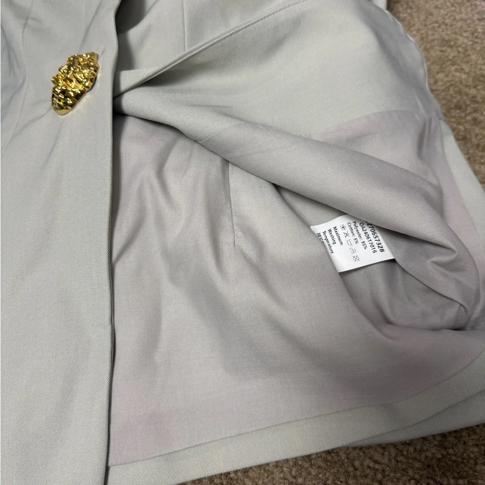 Commense Grey Button Split Sleeveless Pants Set - Picture 11 of 13
